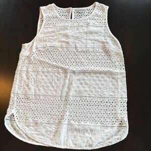 Halogen White Sleeveless Tank Top